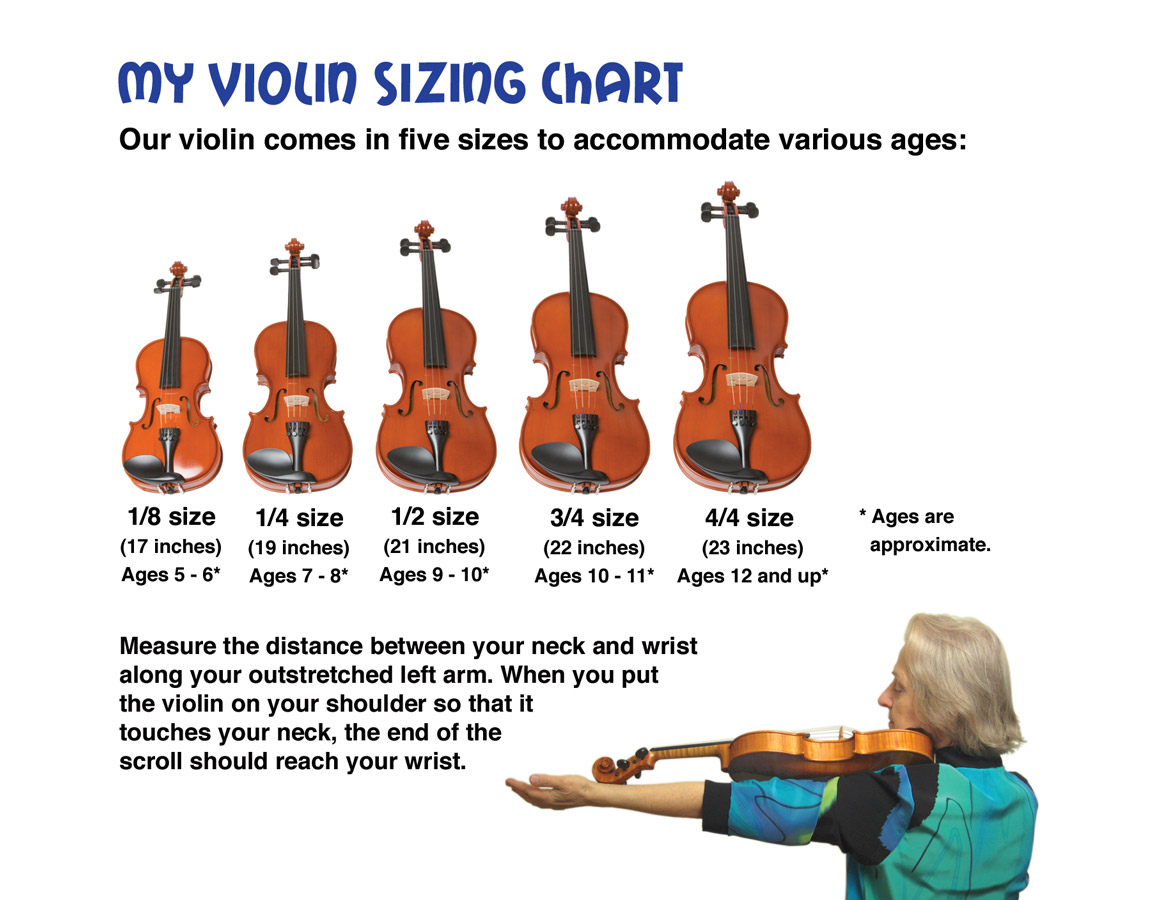 violin instrument strings chart beginner violins sizing starter pack parts bows emedia sun setup learn emediamusic