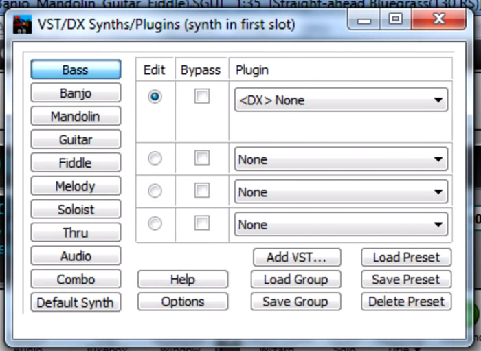 Customize Accompaniment Track Instruments